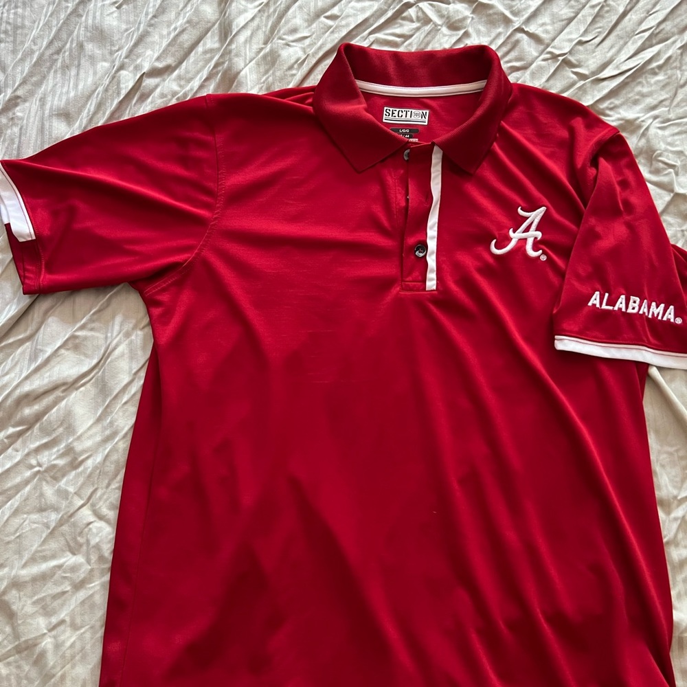 Section 101 Alabama Crimson Tide Polo Style short sleeve shirt